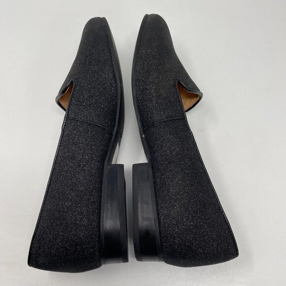 Jack Rogers Ginny Loafer Womens 7.5 Black Sparkle Glitter Slip On Flats - Picture 5 of 10
